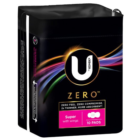U By Kotex Super Pads With Wings 10 Pack