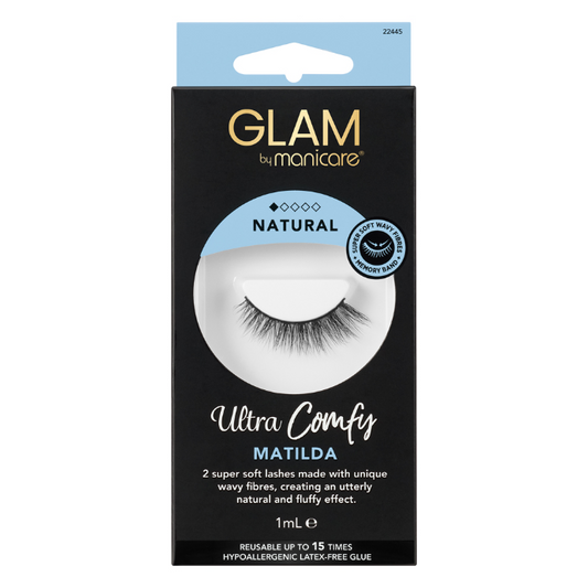 Glam by Manicare Ultra Comfy Lashes Natural Matilda 1 Pair