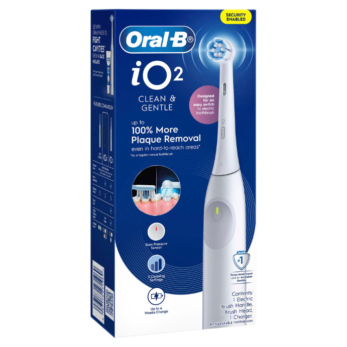 Oral-B iO2 Clean & Gentle Rechargeable Toothbrush White