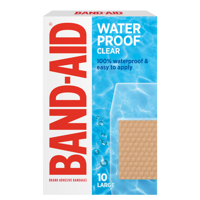 BAND-AID Waterproof Clear Large 10 SRP
