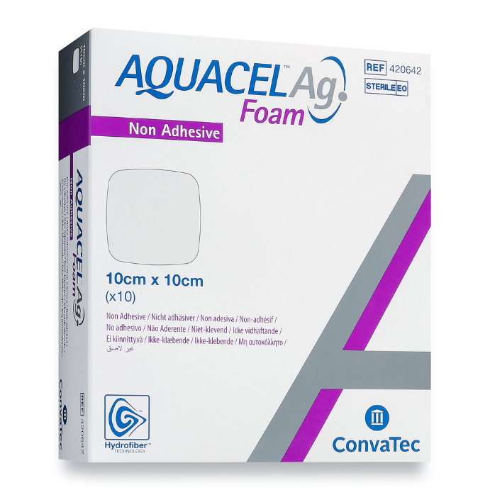 Aquacel Ag Foam Dressing Non Adhsv 10cm X 10cm