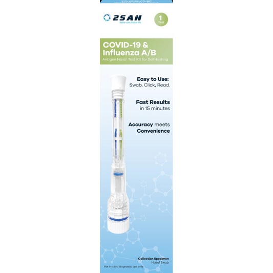 2san Covid-19 & Influenza A/b Antigen Nasal Pen Self Nasal Test - 1pk