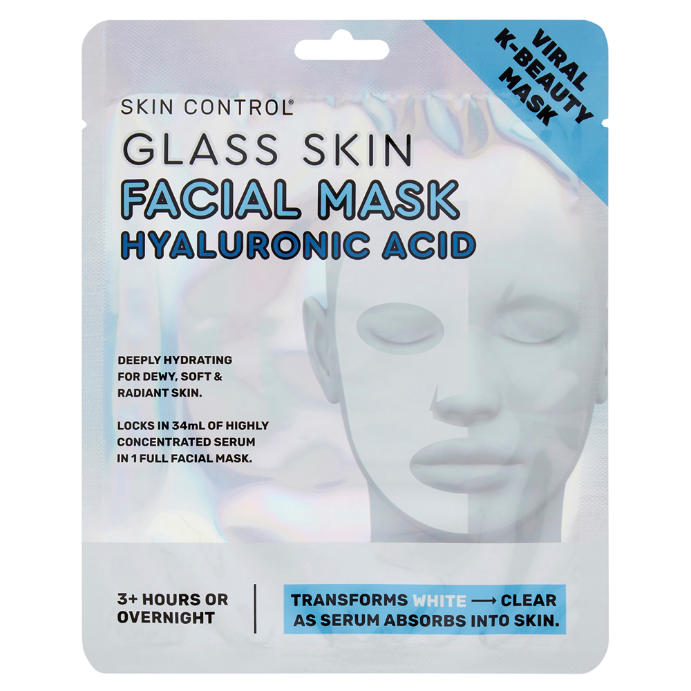 SKIN CONTROL Glass Skin Facial Mask Hyaluronic Acid 1 Pack