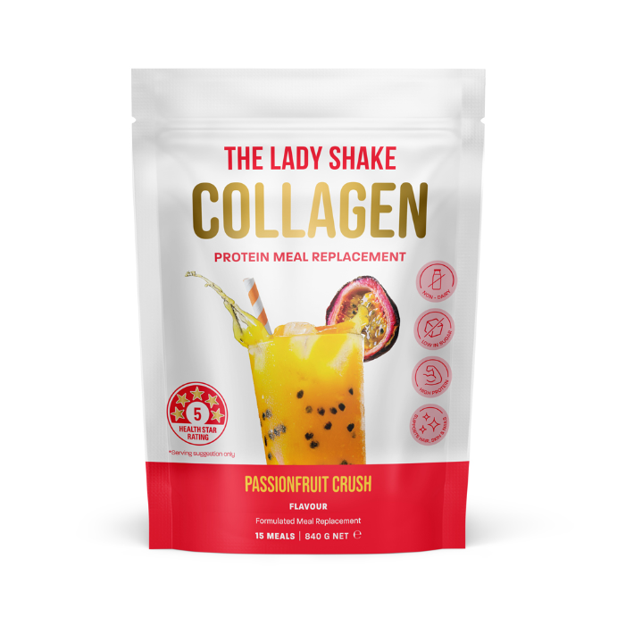 THE LADY SHAKE Protein Meal Replacement Passionfruit Crush Flavour 840g