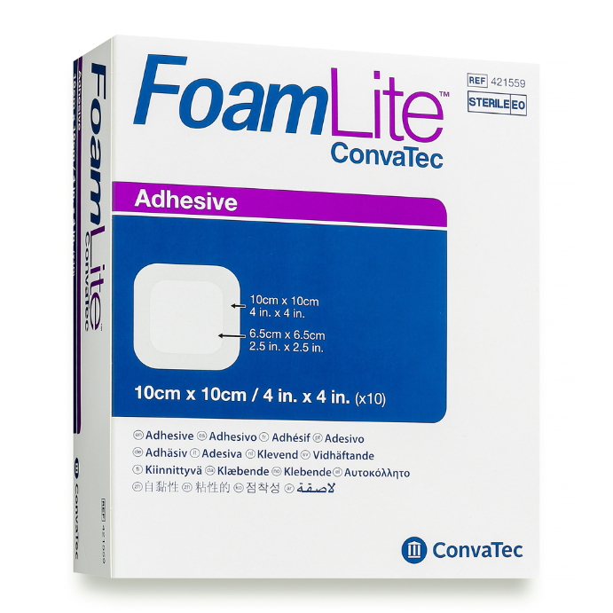 Foam Lite 10 x 10cm Adhesive Dressing Pack 10