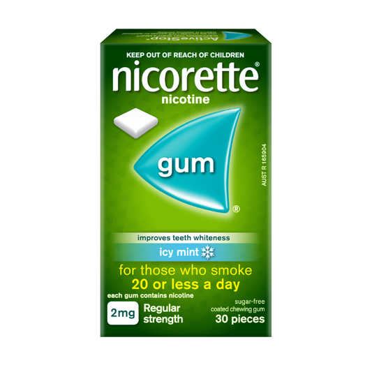 NICORETTE® Nicotine Gum Icy Mint 2mg Regular Strength 30 Pieces