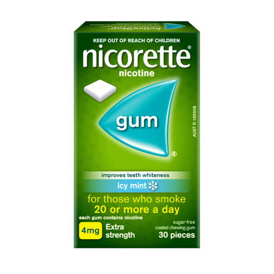 NICORETTE® Nicotine Gum Icy Mint 4mg Regular Strength 30 Pieces