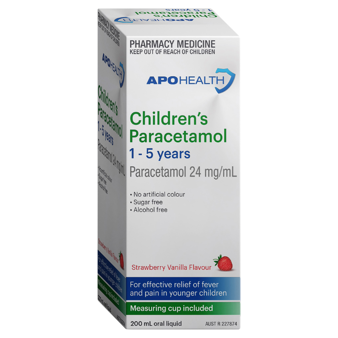 APO HEALTH Paracetamol Children's Paracetamol 1 to 5 yrs Bottle 200mL
