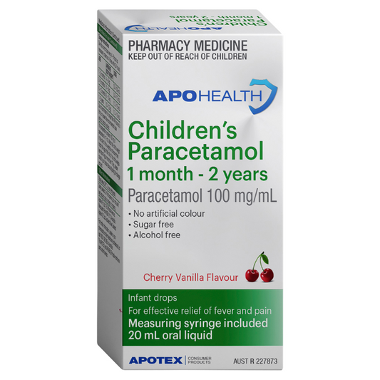 APO HEALTH Paracetamol Children's Paracetamol 1mth to 2yr Bottle 20mL