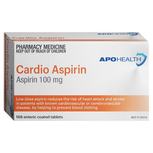 APO HEALTH Cardio Aspirin 100mg Blister Pack 168 Tablets