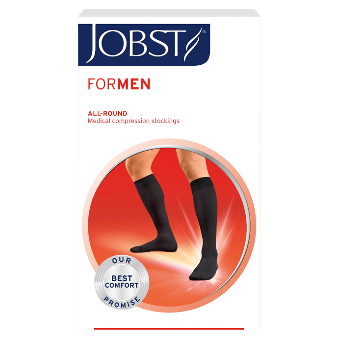 Jobst Men Knee High Large Black 15-20mmhg 1 Pair