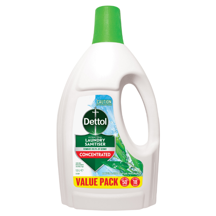Dettol Concentrated Antibacterial Laundry Sanitiser Natural Eucalyptus 1.5L