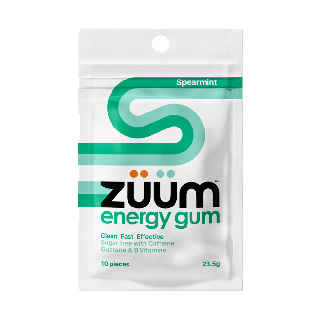 Zuum Energy Gum Spearmint 10 Pieces