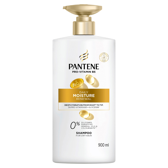 Pantene Daily Moisture Renewal Shampoo: Moisturising Shampoo for Dry Hair 900mL
