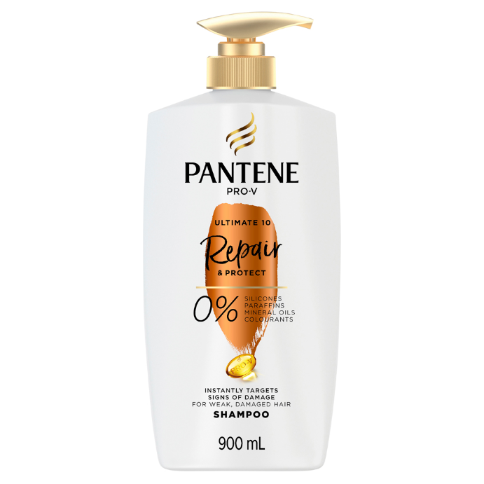 Pantene Pro-V Ultimate 10 Repair & Protect Shampoo: Strengthening Shampoo for Damaged Hair 900mL