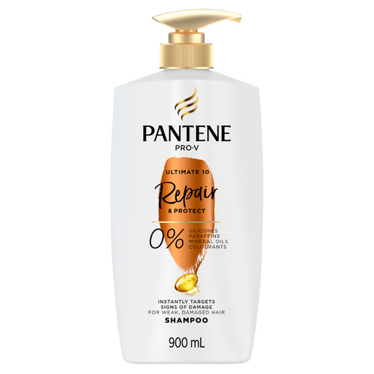 Pantene Pro-V Ultimate 10 Repair & Protect Shampoo: Strengthening Shampoo for Damaged Hair 900mL