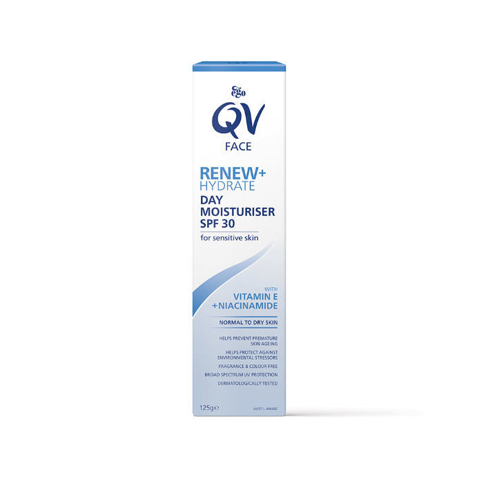 Ego QV Face Renew + Hydrate Day Moisturiser SPF30 125g