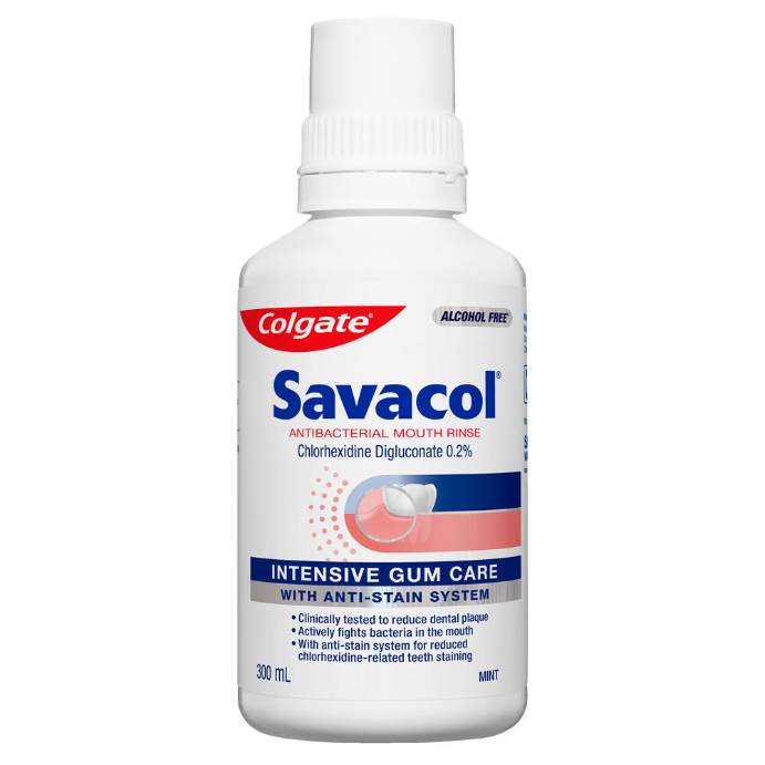 Colgate SAVACOL Antibacterial Mouth Rinse Mint 300mL