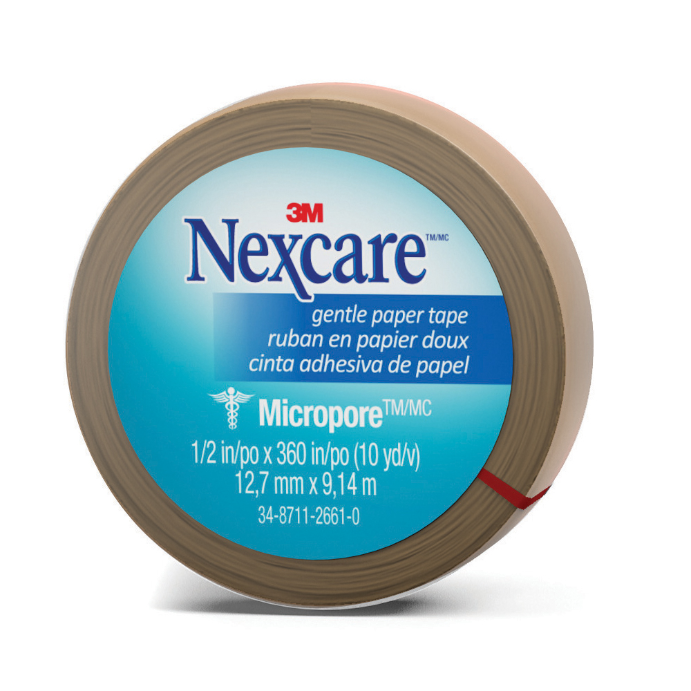 NEXCARE Micropore™ First Aid Tape Tan 12.7mm x 9.1m 1 Roll