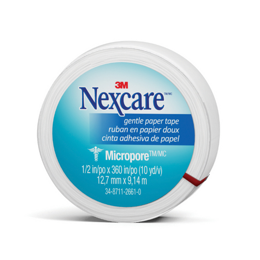NEXCARE Micropore™ First Aid Tape White 12.7mm x 9.1m 1 Roll