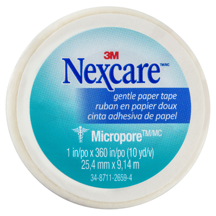 NEXCARE Micropore™ First Aid Tape White 25.4mm x 9.1 Metres 1 Roll