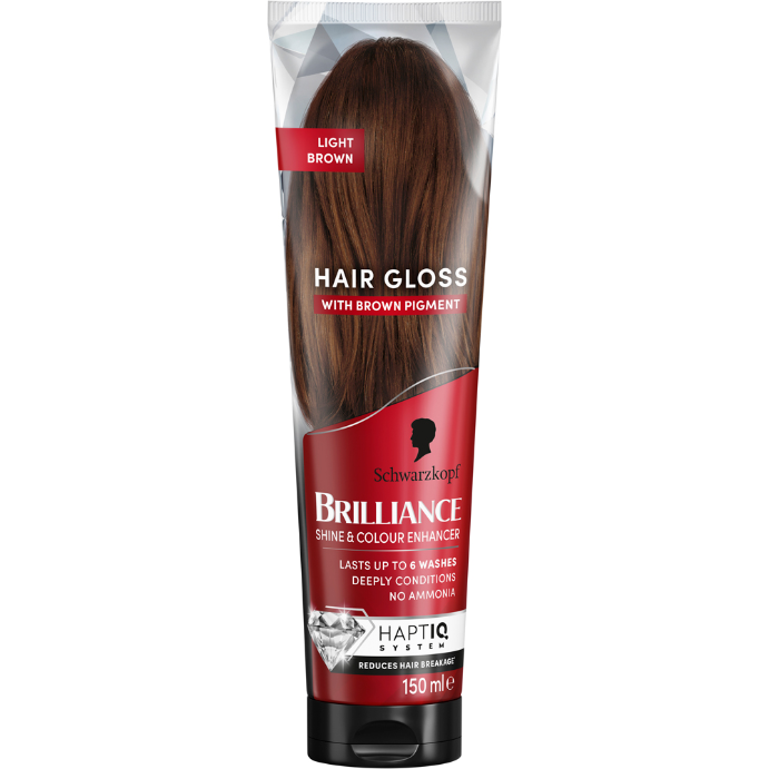 Schwarzkopf Brilliance Gloss Light Brown Hair Dye Conditioner 150mL