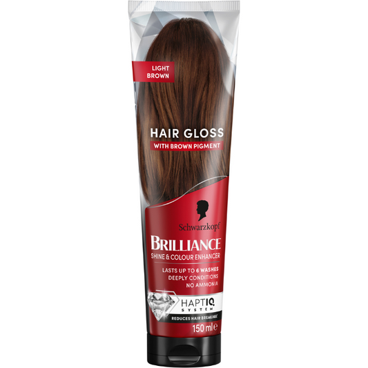 Schwarzkopf Brilliance Gloss Light Brown Hair Dye Conditioner 150mL