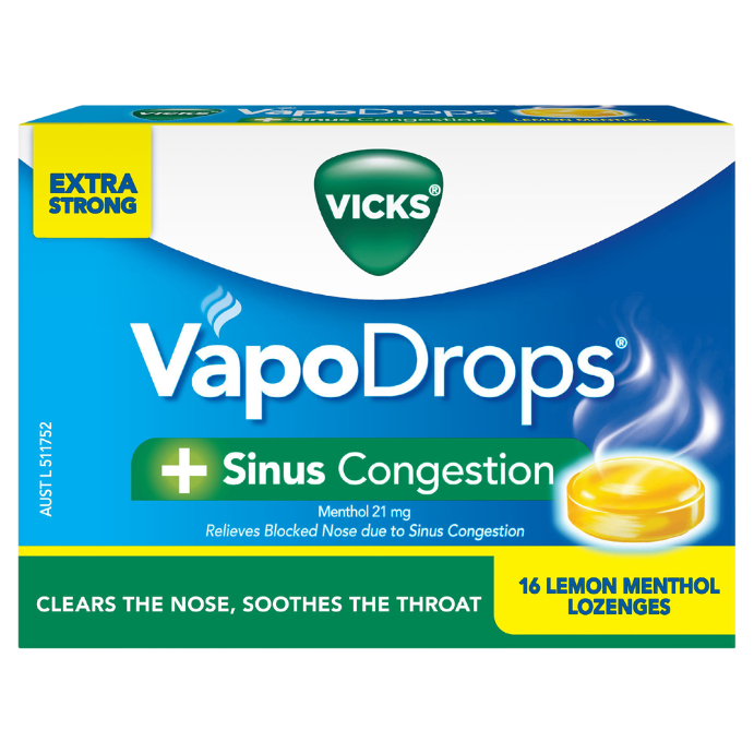 Vicks Sinus Congesion Lemon 16 Pack