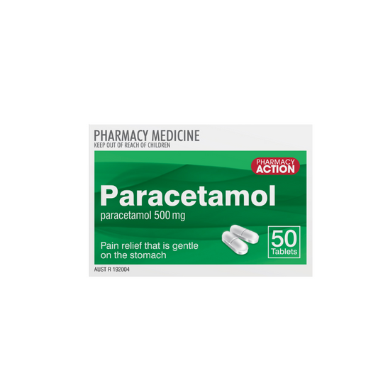 Pa Paracetamol 500mg 50 Tablets