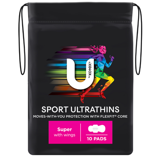 U By Kotex Sport Ultrathin Super with Wings 10 Pack
