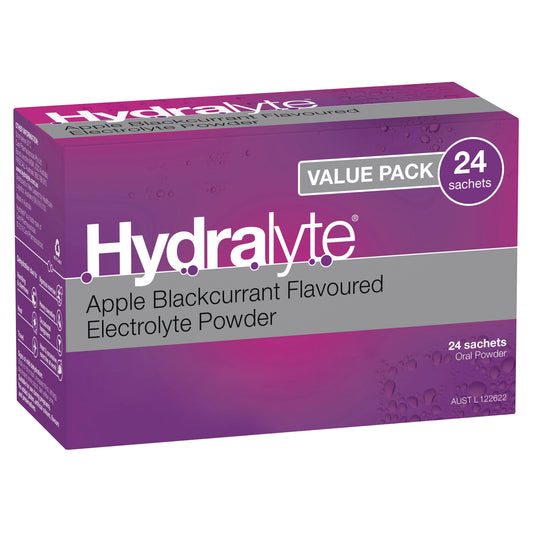 Hydralyte Sachets Apple Blackcurrant Pdr 24Pk