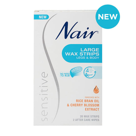Nair Sensitive Wax Strips Large 20pk