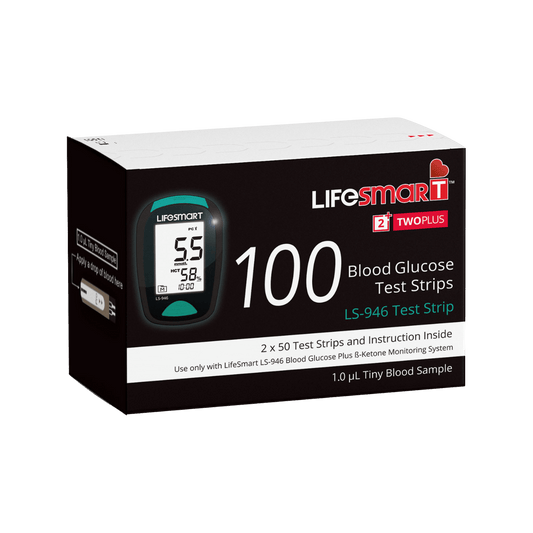 LifeSmart Two Plus Blood Glucose Test Strips 100 Pack