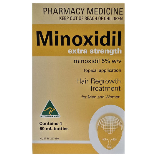 Minoxidil Extra Strength 5% 4 x 60mL Solution