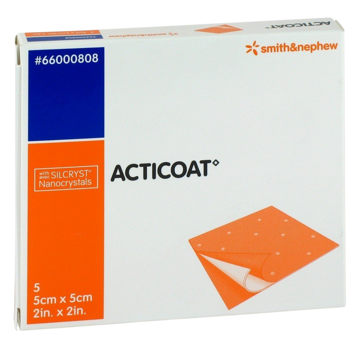 Acticoat Silver Antimicrobial Barrier Dressing 5cm x 5cm 5 Pack