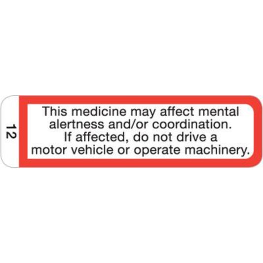 FILDES Cautionary Advisory Labels No.12 1000 Pack
