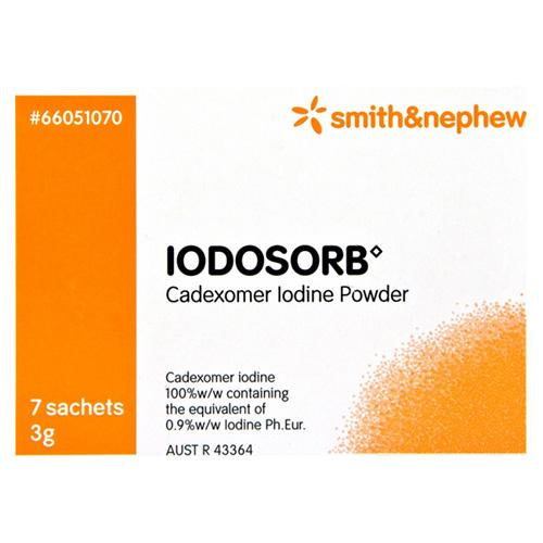 IODOSORB Cadexomer Iodine Powder Sachet Sterile 7 x 3g