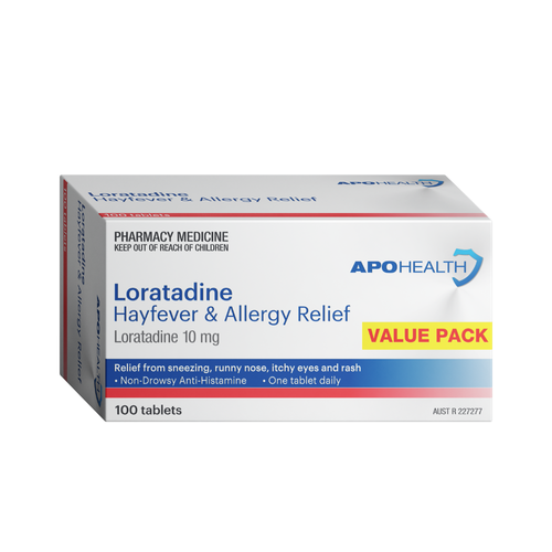 APH loratadine Hayfever & Allergy Rlf 10mg 100 Tablets